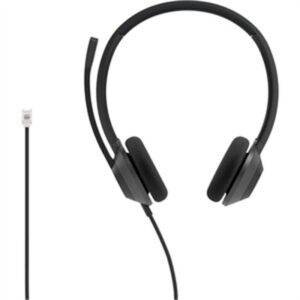 Cisco 322 Wired Headset - Dual on-Ear - 6.56ft Cable - Noise Cancelling Mic- RJ-9 - Carbon Black