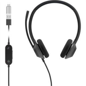 Cisco HS-W-322Q-C-USB 322 Wired Dual Carbon Headset Black