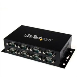 StarTech.com 8 Port USB to DB9 RS232 Serial Adapter Hub Industrial DIN Rail and Wall Mountable