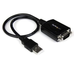 StarTech.com 1 Ft USB to RS232 Serial DB9 Adapter Cable with COM Retention