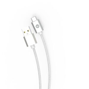 IEN-BC10C-WT 10 Ft. Braided USB-C to USB-a Cable, White