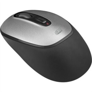 Adesso Imouse A10 Antimicrobial Wireless Mouse, 2.4 Ghz Frequency/30 Ft Wireless Range, Left/right Hand Use, Black/silver ( ADEA