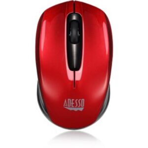Adesso Imouse S50 Wireless Mini Mouse, 2.4 Ghz Frequency/33 Ft Wireless Range, Left/right Hand Use, Red ( ADEIMOUSES50R )