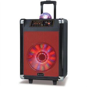 Supersonic IQ-3612DJBT-RED 12 in. Portable Bluetooth DJ Speaker, Red