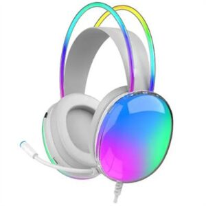 IQ Sound IQ-490RGB Pro-Wired Gaming Headset, 7.1 Surround Sound, RGB Lighting, Hi-Fi Speaker, Comfortable Fit, 360° Rotating Microphone, Universal Co