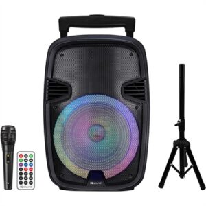 Supersonic IQ-5715DJBT 15' Portable Bluetooth Speaker with True Wireless Stereo & Mic (IQ-5715DJBT) Black