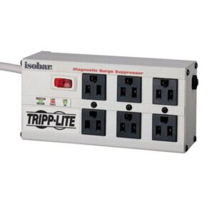 Tripp Lite Isobar Surge Protector, 6 Outlets, 6 Ft Cord, 3330 Joules, Metal Housing ( TRPISOBAR6ULTRA )