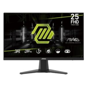 MSI G256F 25-inch 1920 X 1080 (FHD) Computer Monitor, 180Hz, Adaptive-Synch, HDMI, DisplayPort, VESA Mountable, Tilt, Height Adjustable, Speaker, 1ms,