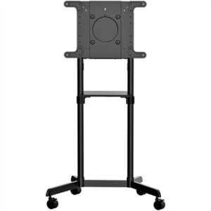 StarTech.com Mobile TV Cart - Portable Rolling TV Stand for 37-70" VESA Display (154lb/70kg) - TV Stand W/Shelf & Storage Compartment - Rotate/Tilt Di