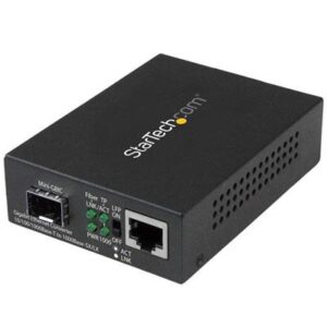 StarTech.com Gigabit Ethernet Fiber Media Converter with Open SFP Slot 1000 Mbit/s 1000Base-T 100Base-TX 10Base-T 1000Base-LX 1000Base-SX IEEE 802.3 I