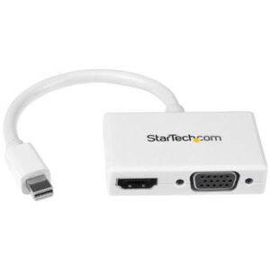 StarTech.com Travel a/V Adapter: 2-in-1 Mini DisplayPort to HDMI or VGA Converter - White