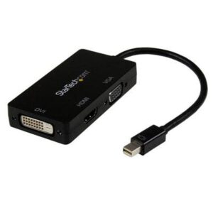 StarTech.com Travel a/V Adapter: 3-in-1 Mini DisplayPort to VGA DVI or HDMI Converter