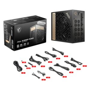 MSI 80 Plus Platinum MEGAi1300P 1300-Watt ATX Modular Power Supply