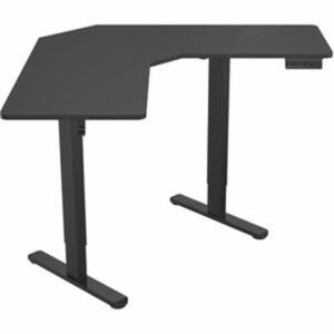 Mount-It! 47"W Electric L-Shaped Corner Adjustable Standing Desk, Black (MI-15003)