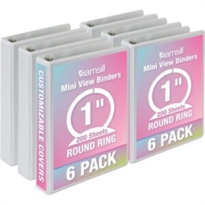 MP28507 1 in. Econo Jr View Ring Binder, White - Pack of 6