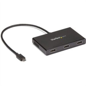 StarTech.com 3-Port Multi Monitor Adapter - USB-C to 3x HDMI Video Splitter - USB Type-C to HDMI MST Hub - Dual 4K 30Hz or Triple 1080p - Thunderbolt