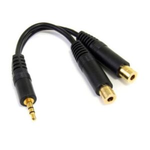 StarTech.com 6in Stereo Splitter Cable - 3.5mm Male to 2x 3.5mm Female