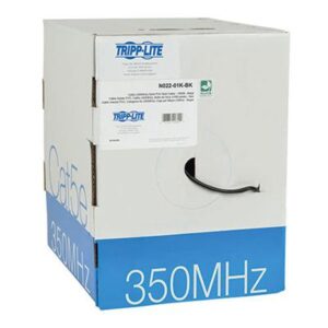 Cat5 / Cat5e Bulk Cable Solid CMR PVC 350MHz Black 1000FT 1000ft