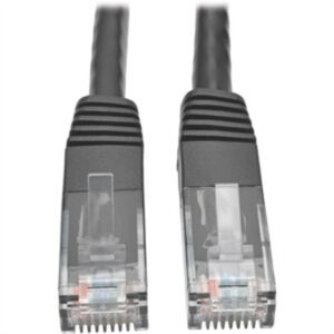 Cat6 Gigabit Molded Patch Cable RJ45 M/M 550MHz 24 AWG Black 6ft