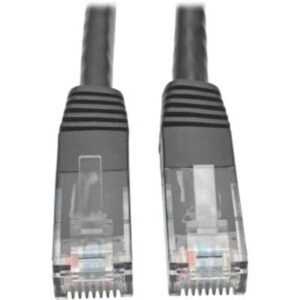 Cat6 Gigabit Molded Patch Cable RJ45 M/M 550MHz 24AWG Black 50ft