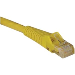 Cat6 Cable,Snagless,Molded,Yellow,3ft