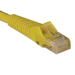 Cat6 Cable,Snagless,Molded,Yellow,7ft