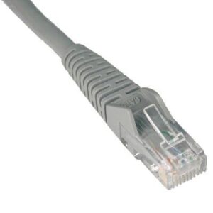 Cat6 Cable,Snagless,Molded,Gray,10ft