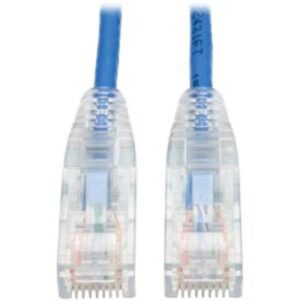 Cat6 Gigabit Snagless Molded Slim UTP Patch Cable RJ45 M/M B 1ft