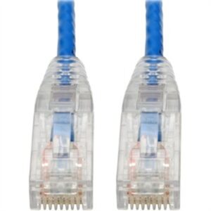 Cat6 Gigabit Snagless Molded Slim Patch Cable RJ45 M/M Blue 6in