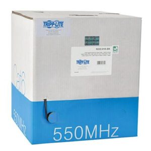 Cat6 Gigabit Bulk Cable Solid Core CMR PVC Black TAA 1000ft