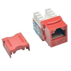 Tripp Lite Cat6 Cat5e 110 Style Punch Down Keystone Jack Red 25-Pack N238025RD