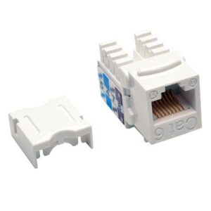 Tripp Lite Cat6/Cat5e 110 Style Punch Down Keystone Jack, White, 25-Pack, TAA (N238-025-WH)