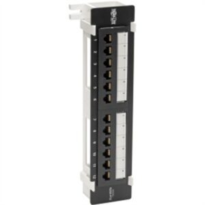 Cat6 Wall-Mount PoE Patch Panel 12-Port 110/Krone 568A/B RJ45
