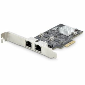 StarTech.com 2-Port 2.5Gbps NBASE-T PCIe Network Card Intel I225-V Dual-Port Computer Network Card Multi-Gigabit NIC PCI Express Server LAN Card Deskt