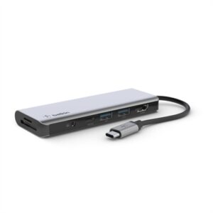 Belkin Pvc003btsgy 7 in 1 Multiport Hub Adapter - All
