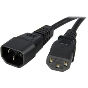 StarTech 6' 14 AWG C14 to C13 Computer Power Cord Extension Cable