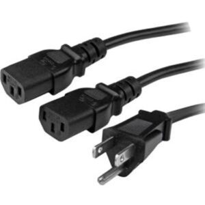 Startech.com Pxt101y10 10 Ft. Computer Power Cord Nema 5-15P to 2x C13 - All