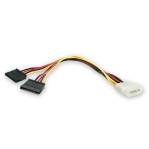 StarTech.com 12in LP4 to 2x SATA Power Y Cable Adapter