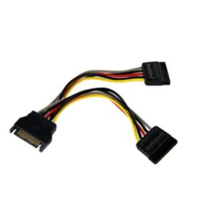 StarTech.com 6in SATA Power Y Splitter Cable Adapter - M/F