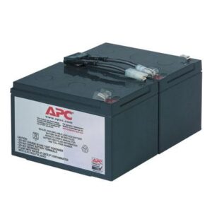 APC RBC6. Battery Technology: Sealed Lead Acid (VRLA) Product Colour: Black. Weight: 7.68 Kg Dimensions (WxDxH): 195.6 X 152.4 X 94 Mm
