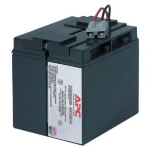 APC RBC7. Battery Technology: Sealed Lead Acid (VRLA) Battery Voltage: 24 V Product Colour: Black. Weight: 11.7 Kg Dimensions (WxDxH): 152.4 X 182.9 X