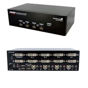 StarTech.com 4 Port Dual DVI USB KVM Switch with Audio & USB 2.0 Hub