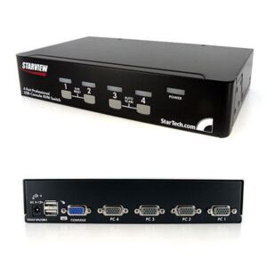 StarTech.com 4 Port 1U Rackmount USB KVM Switch with OSD