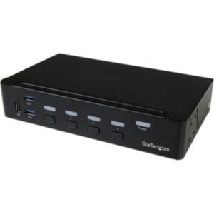 StarTech.com 4-Port HDMI KVM Switch - USB 3.0 - 1080p 1920 X 1080 Pixels Rack Mounting Black