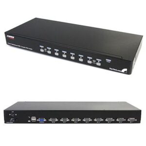StarTech.com 8 Port 1U Rackmount USB KVM Switch with OSD