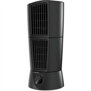 Lasko Desktop Wind Tower Oscillating Multi-Directional 2-Speed Table Fan T14305 Black