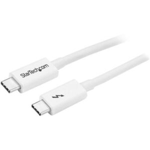 StarTech.com Thunderbolt 3 Cable - 20Gbps - 1m - White - Thunderbolt USB and DisplayPort Compatible
