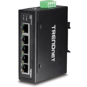 TI-G50 5-Port Hardened Industrial Gigabit Din-Rail Switch