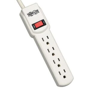 Surge Protector 6 Outlet W/2x USB Charging Ports, 6 Ft Cord Gray