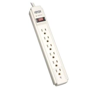 Tripp Lite Protect It! Surge Protector, 6 Outlets, 4 Ft Cord, 790 Joules, Light Gray ( TRPTLP604 )